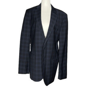 Men's Boss  Hugo Boss blue plaid sport coat